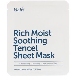 Calming Sheet Mask Tencel, Dear, Klairs, 1 mask, 0.85 fluid ounces (25 ml)