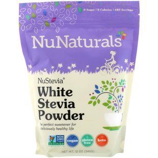 Белая стевия, NuNaturals, 12 унций (340 г) купить в Киеве и Украине