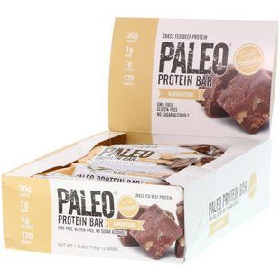 Білковий батончик Paleo, мигдальний фадж, Julian Bakery, 12 батончиків, 2 унц (56,3 г) кожен