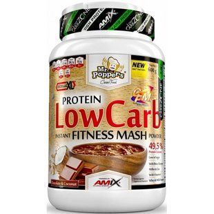AMIX, Mr.Popper&acute;s - Low Carb Fitness Mash - 600 g - chocolate-coconut