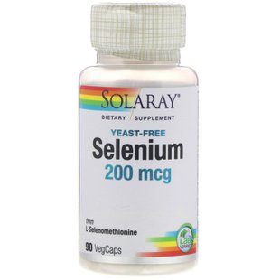 Селен без дрожжей Solaray (Selenium Yeast-Free) 200 мкг 90 капсул купить в Киеве и Украине