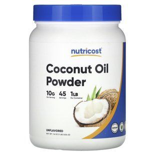 Nutricost, Coconut Oil Powder, Unflavored, 16 oz (454 g) купить в Киеве и Украине