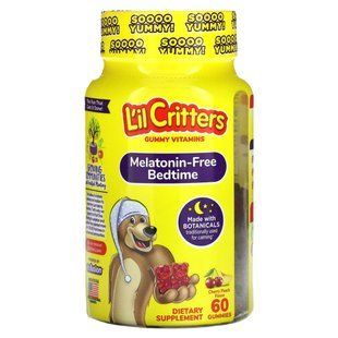 L'il Critters, Melatonin-Free Bedtime Gummies, Cherry Peach, 60 Gummies купить в Киеве и Украине