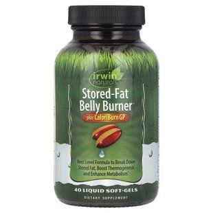 Irwin Naturals, Stored-Fat Belly Burner, Plus CaloriBurn GP&reg;, 40 Liquid Soft-Gels купить в Киеве и Украине