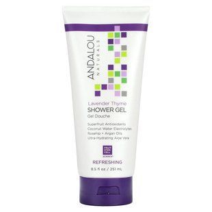 Гель для душа лаванда и тимьян освежающий Andalou Naturals 251 мл купить в Киеве и Украине