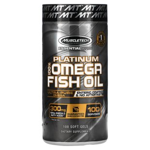 Рыбий жир 100% чистый Muscletech (Fish Oil) 100 гелевых капсул купить в Киеве и Украине