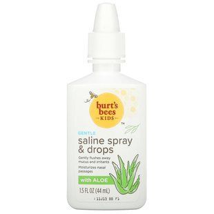 Burts Bees, Kids, spray and drops with gentle saline solution and aloe, 1.5 fluid ounces (44 ml)