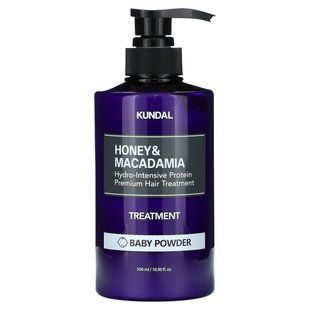 Уход за волосами, Лечение, детская присыпка, Honey & Macadamia, Kundal, 500 мл купить в Киеве и Украине