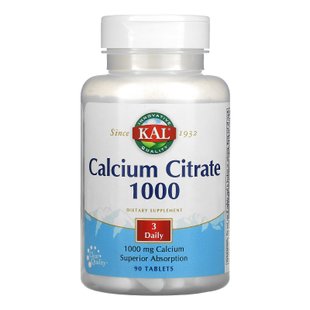 Цитрат кальция KAL (Calcium Citrate) 1000 мг 90 таблеток купить в Киеве и Украине