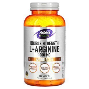 L-аргинин двойной силы Now Foods (L-Arginine Double Strength) 1000 мг 180 таблеток купить в Киеве и Украине
