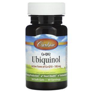 Убіхінол CoQH2 Carlson (Ubiquinol CoQH2) 100 мг 30 капсул