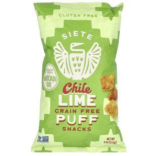 Siete, Grain Free Puff Snacks, Chile Lime, 4 oz (113 g) купить в Киеве и Украине