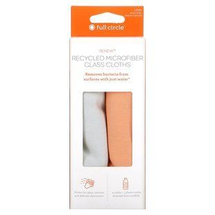 Full Circle, Renew, Recycled Microfiber Glass Cloths, 2 Cloths купить в Киеве и Украине