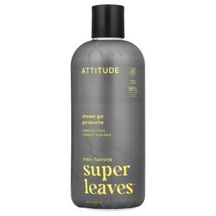 ATTITUDE, Super Leaves&trade;, Shower Gel, For Men, Amber & Citrus, 14 fl oz (415 ml) купить в Киеве и Украине