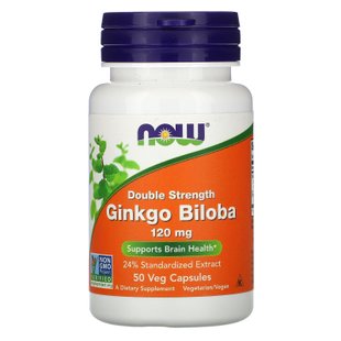 Гинкго Билоба Now Foods (Ginkgo Biloba) 120 мг 50 капсул купить в Киеве и Украине