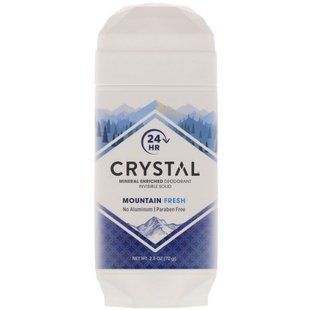 Mineral enriched deodorant Invisible Solid, Mountain Fresh, Crystal Body Deodorant, 2.5 ounces (70 g)
