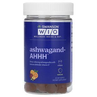 Swanson WIO, Ashwagand-AHHH, Passion Fruit-Orange, 60 Gummies