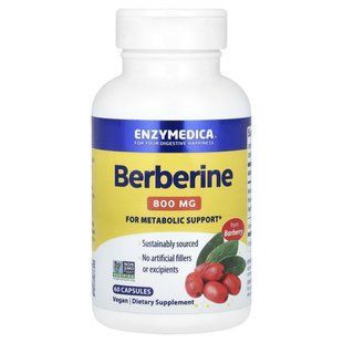 Enzymedica, Berberine, 800 mg, 60 Capsules (400 mg per Capsule) купить в Киеве и Украине