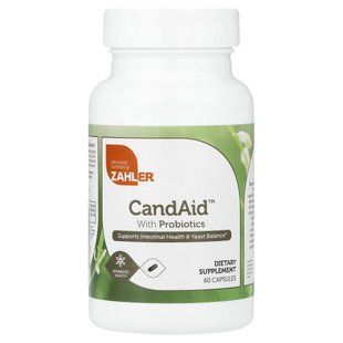 Zahler, CandAid&trade; із пробіотиками, 60 капсул