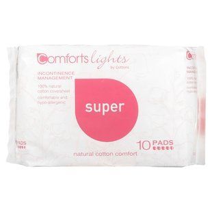 Cottons, Comforts Lights, Pads, Super, 10 Pads купить в Киеве и Украине