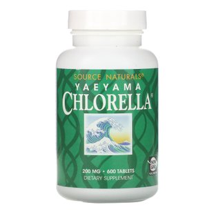 Хлорелла с островов Яэяма Source Naturals (Chlorella) 600 таблеток купить в Киеве и Украине