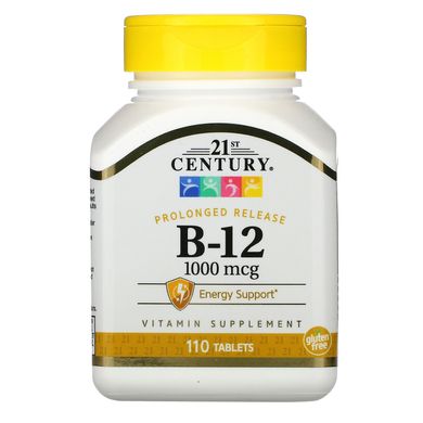 Вітамін B12 21st Century (Vitamin B 12) 1000 мкг 110 таблеток