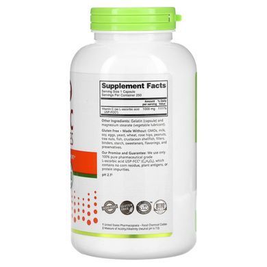 NutriBiotic, імунітет, вітамін C, 1000 мг, 250 капсул