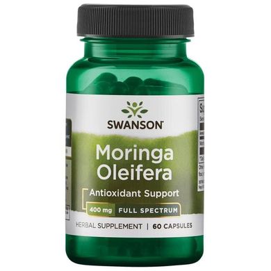 Морінга масляниста, Full Spectrum Moringa Oleifera, Swanson, 400 мг, 60 капсул
