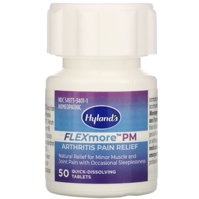 Знеболююче при артриті, FlexMore PM Arthritis Pain Relief, Hyland's, 50 швидко розчиняється таблеток