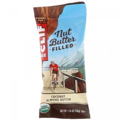 Energy bar with organic walnut oil, coconut and almond oil, Clif Bar, 12 bars, 1.76 ounces (50 g) each.