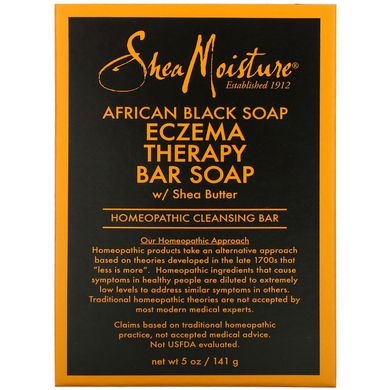 Африканське чорне мило лікування екземи та псоріазу очищуючий засіб SheaMoisture (African Black Soap Eczema & Psoriasis Therapy Medicated Cleansing Bar) 141 г