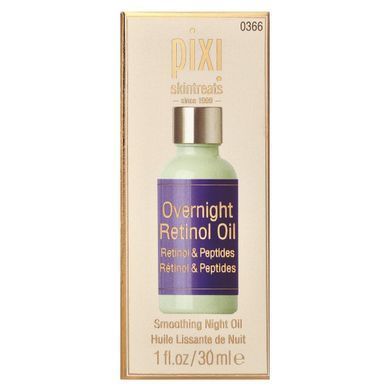 Масло з ретинолом на ніч, розгладжувальна нічна олія, Overnight Retinol Oil, Smoothing Night Oil, Pixi Beauty, 30 мл