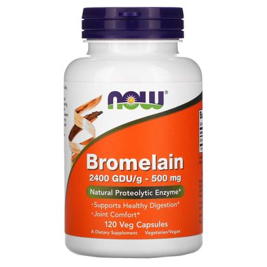 Бромелайн Now Foods (Bromelain) 500 мг 120 капсул