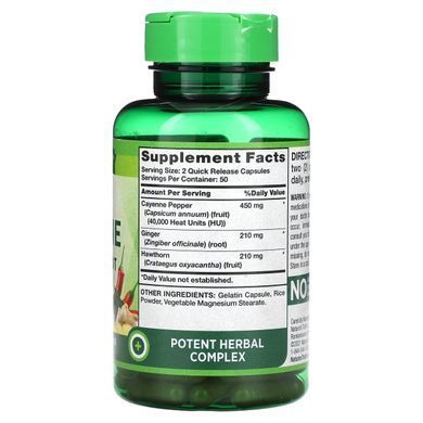 Nature's Truth, Vitamins, Ultra Max Cayenne Plus Ginger Root, 100 Quick Release Capsules купить в Киеве и Украине