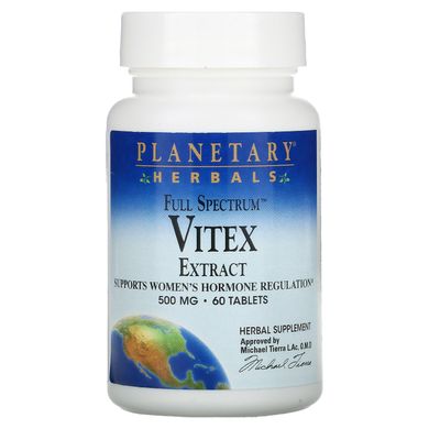 Екстракт вітекса священного Planetary Herbals (Extract Vitex) 500 мг 60 таблеток