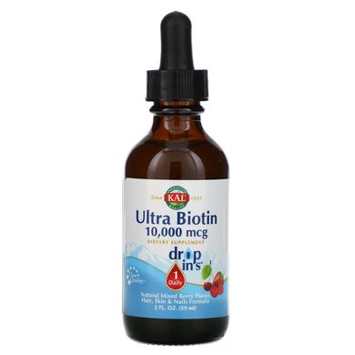 Біотин ультра натуральний ягідний смак KAL (Ultra Biotin) 10000 мкг 59 мл
