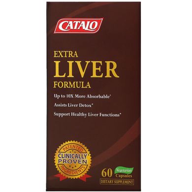 Catalo Naturals, Формула Extra Liver, для підтримки печінки 60 вегетаріанських капсул