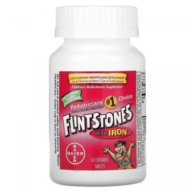 Childrens multivitamins with iron Flintstones (Multivitamin) 60 chewable tablets.