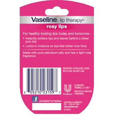 Бальзам для губ розовый оттенок Vaseline (Lip Therapy Rosy Lip Balm) 7 г купить в Киеве и Украине
