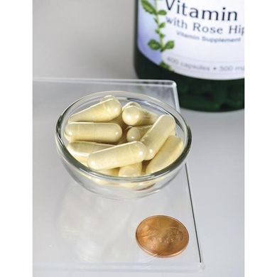 Вітамін С з шипшиною, Vitamin C with Rose Hips, Swanson, 500 мг, 400 капсул