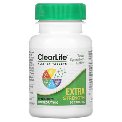 MediNatura, ClearLife, таблетки проти алергії підвищеної сили дії, 60 таблеток