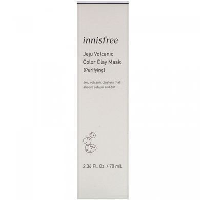 Korean face mask with colored volcanic clay, cleansing, Innisfree, 70 ml