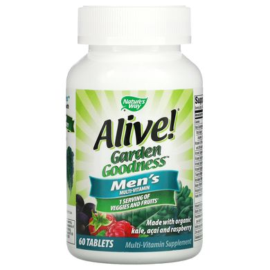 Alive!, Садовые благости, мужские мультивитамины, Nature's Way, 60 таблеток купить в Киеве и Украине