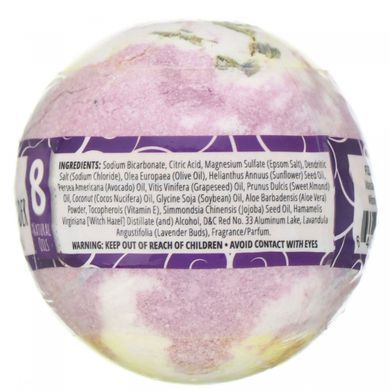 Fizzing bath bomb, handmade, Black Amber and Lavender, 184 g