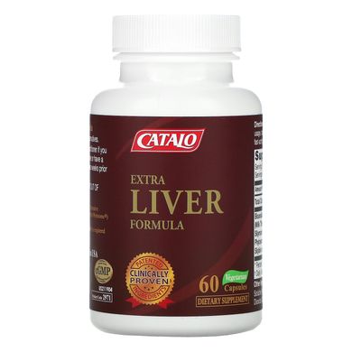 Catalo Naturals, Формула Extra Liver, для підтримки печінки 60 вегетаріанських капсул