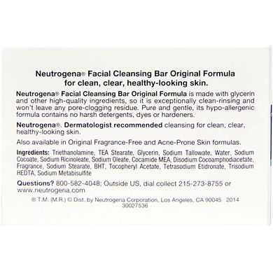 Мило для чищення обличчя, Neutrogena, 3,5 унції (100 г)