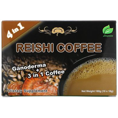 Кава з грибом рейши Longreen Corporation (Reishi) 10 пак. по 18 г