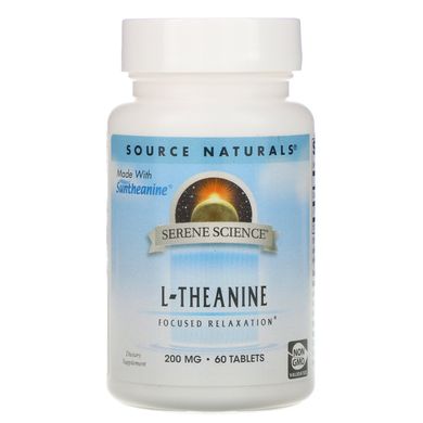 L-теанін Source Naturals (L-Theanine) 200 мг 60 таблеток