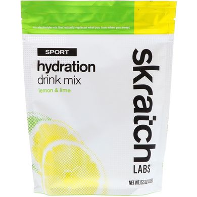 Спортивна суміш для гідратації напоїв, лимон і лайм, SKRATCH LABS, 15,5 унції (440 г)