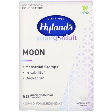 Жіноче здоров'я, Young Adult, Moon, Hyland's, 194 мг, 50 швидкорозчинних таблеток